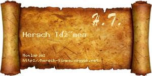 Hersch Tímea névjegykártya