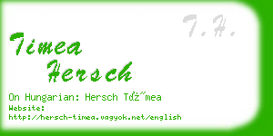 timea hersch business card